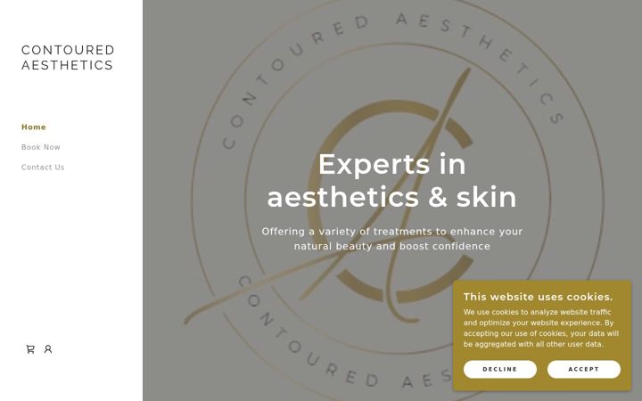 Screenshot of contouredaesthetics.co.uk