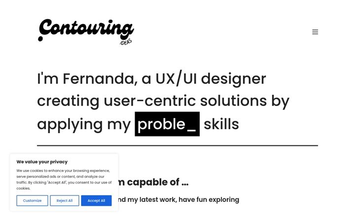Screenshot of contouringideas.com