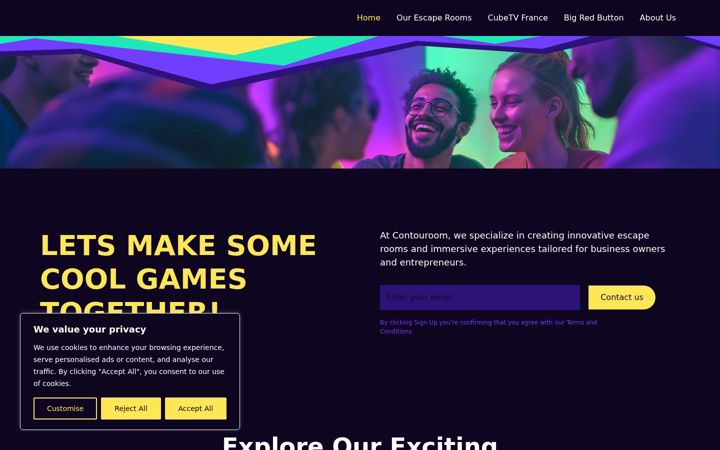 Screenshot of contouroom.com