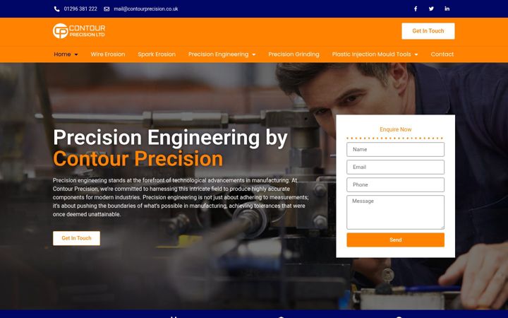 Screenshot of contourprecision.co.uk