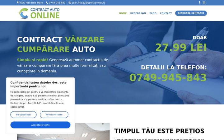 Screenshot of contract-auto.com