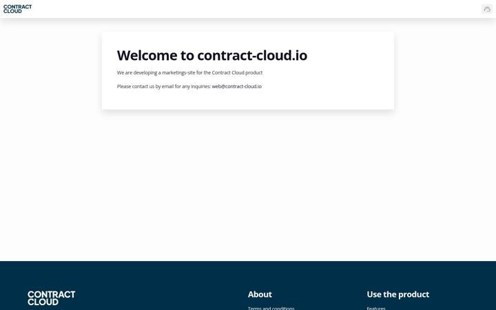 Екранна снимка на contract-cloud.io