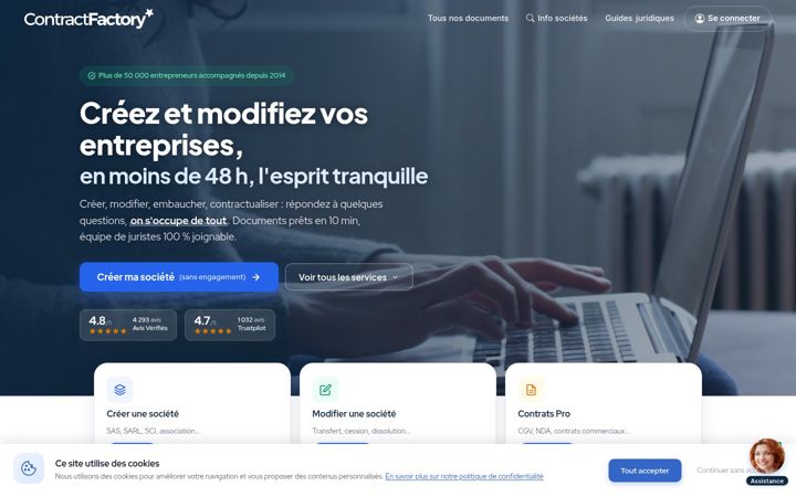 Screenshot of contract-factory.com