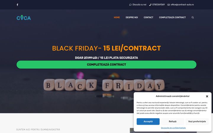 Screenshot of contract-vanzare-cumparare-auto.ro