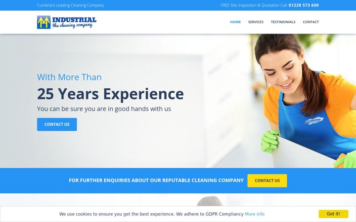 Screenshot of contractcleaner4u.co.uk