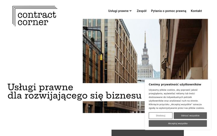 Screenshot of contractcorner.pl