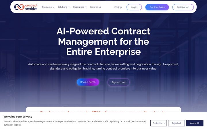 Screenshot of contractcorridor.com