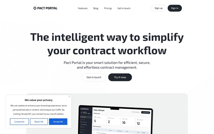 Screenshot of contractif.ai
