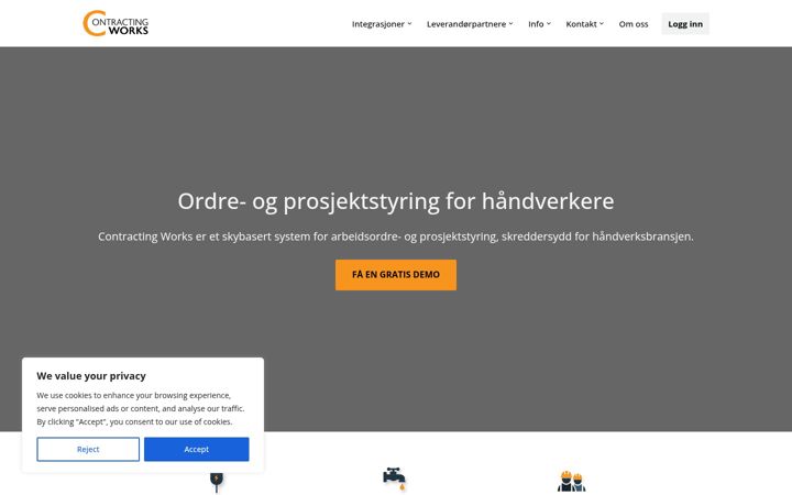 Screenshot of contracting.works
