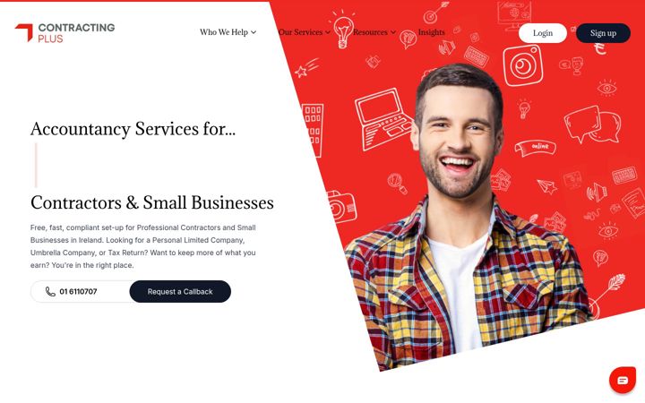 Screenshot of contractingplus.com