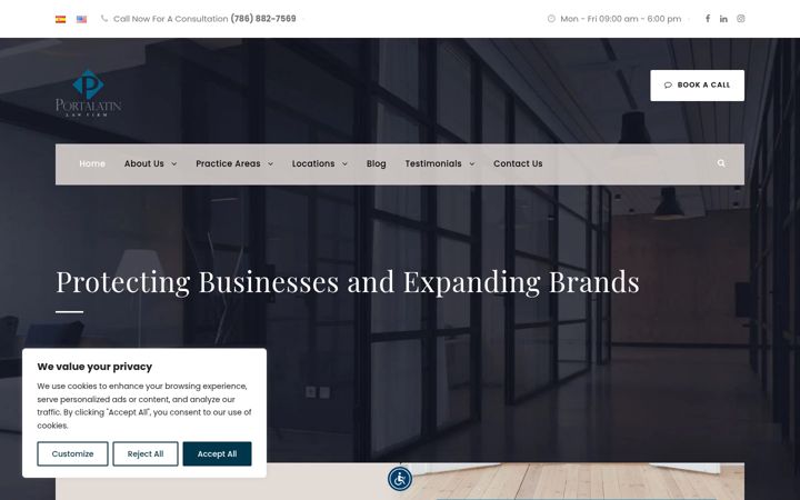 Screenshot of contractlawmiami.com