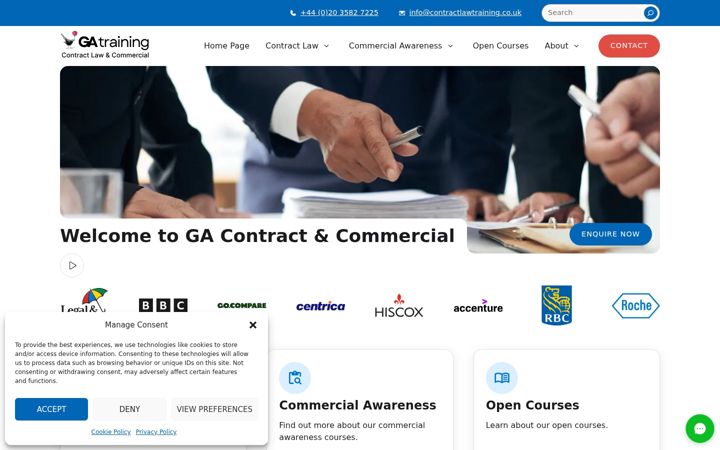 Ekrānuzņēmums no contractlawtraining.co.uk
