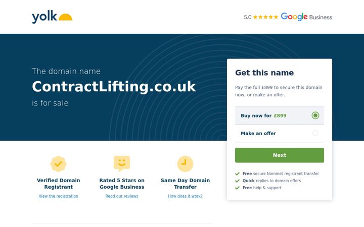 Screenshot of contractlifting.co.uk