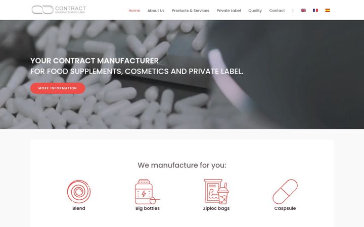 Screenshot of contractmanufacturinglabs.com