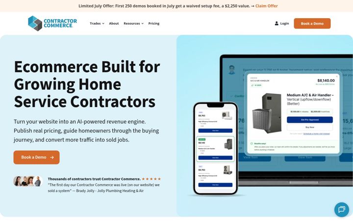 Capture d'écran de contractorcommerce.com