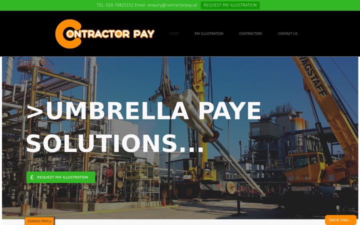 Screenshot stránky contractorpay.uk