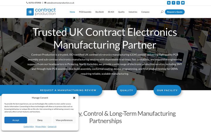 Screenshot of contractproduction.co.uk