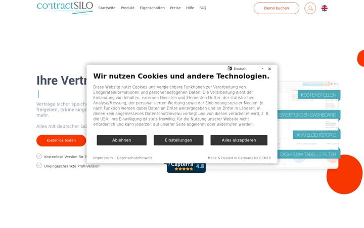 Screenshot of contractsave.de