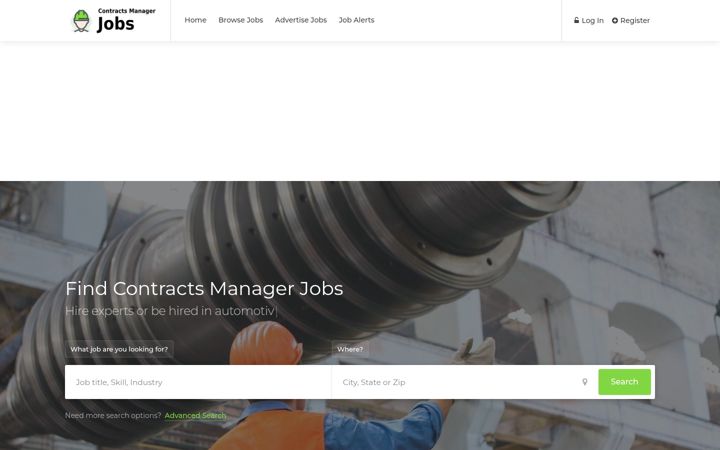Screenshot of contractsmanagerjobs.com