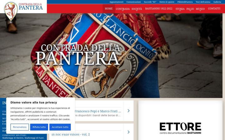 Screenshot of contradadellapantera.it