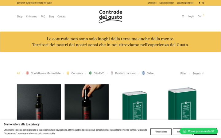 Kuvakaappaus sivustosta contradedelgusto.it