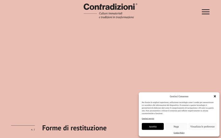 Kuvakaappaus sivustosta contradizioni.it