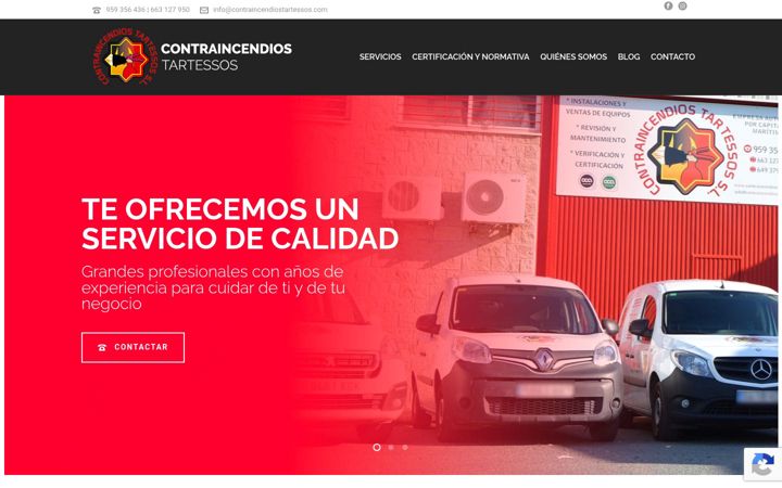 Screenshot of contraincendiostartessos.com