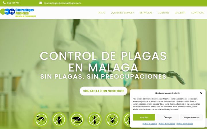 Screenshot of contraplagas.com
