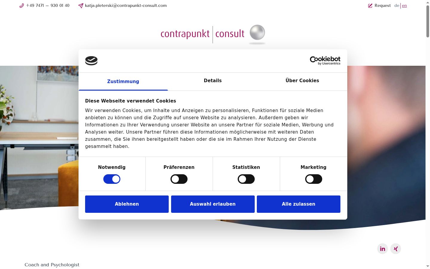 Képernyőkép a bármilyen interakció előtt megjelenő hozzájárulási bannerről