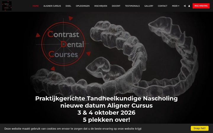 Skjermbilde av contrast-dental-courses.nl