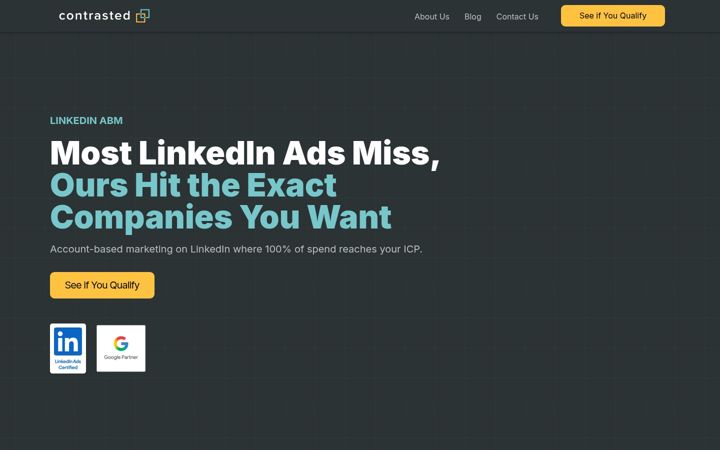 Screenshot of contrastedmarketing.com