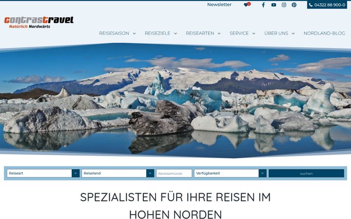 Screenshot of contrastravel.com