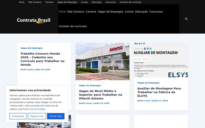 Snimka zaslona za contratabrasil.com.br