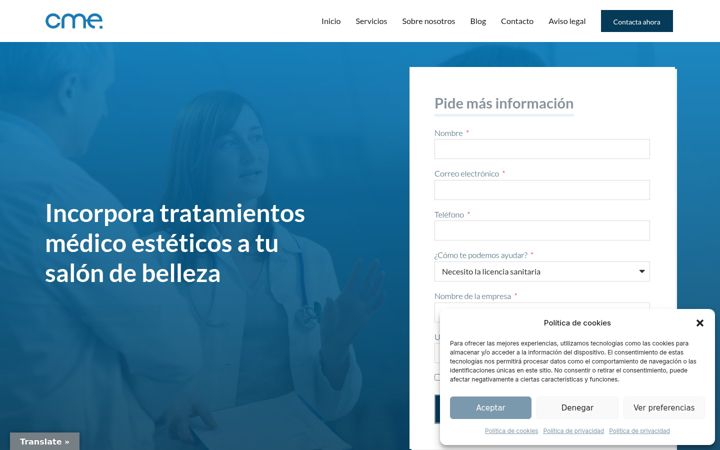 Screenshot of contratarmedicoestetico.com