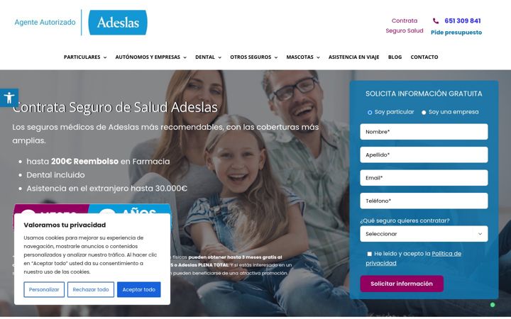 Screenshot of contratasegurodesalud.com