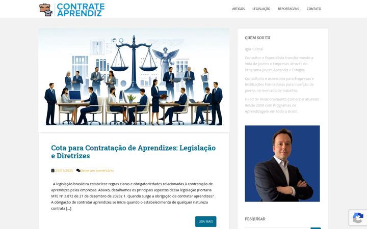 Snimka zaslona za contrateaprendiz.com.br