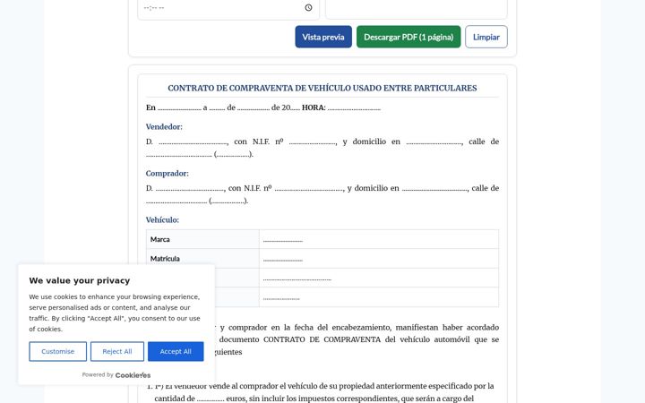 Screenshot of contratocompraventa.es