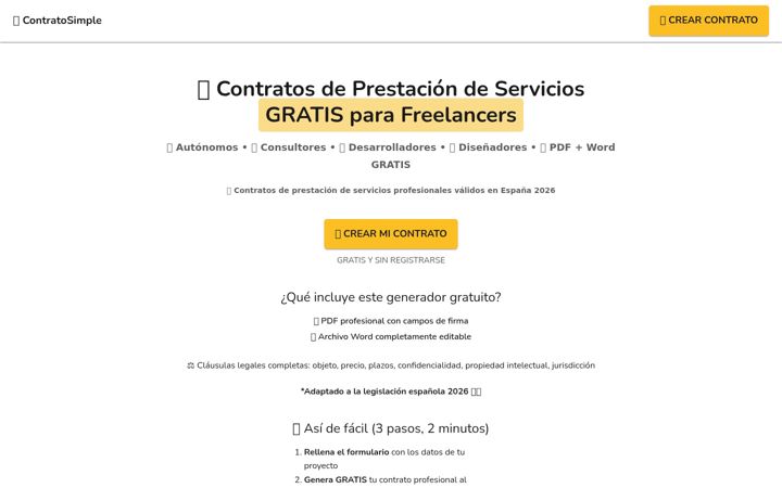 Screenshot of contratosimple.online