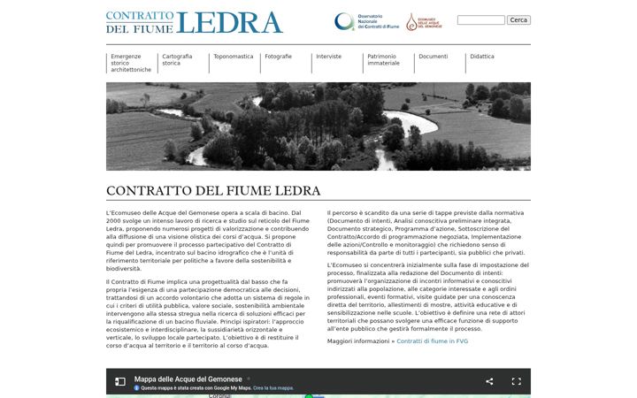 Captura de pantalla de contrattodelfiumeledra.it