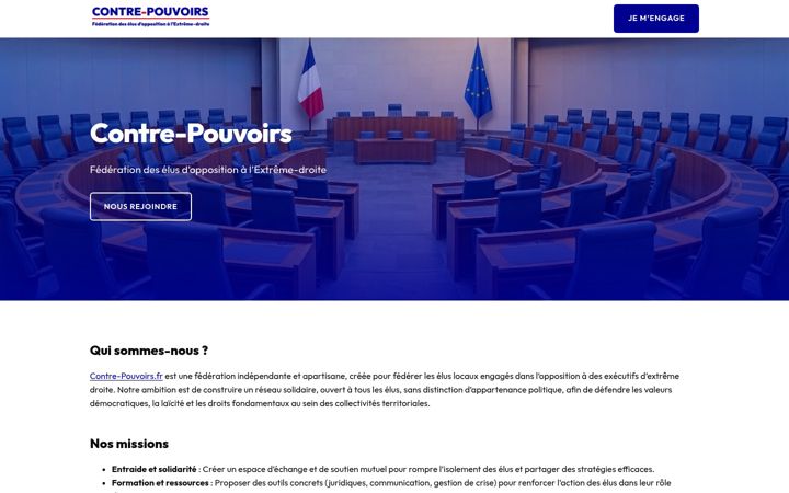 Snimka zaslona za contre-pouvoirs.fr