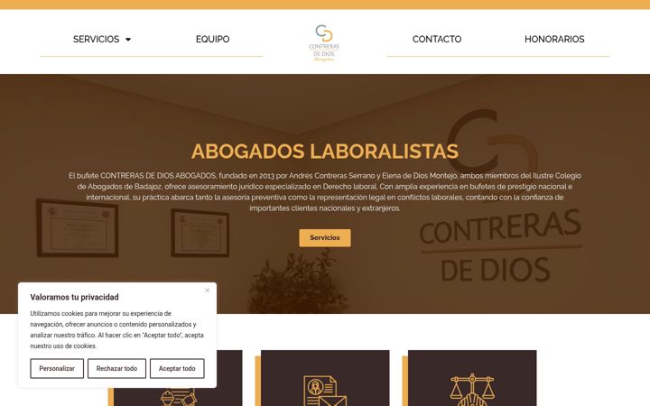 Screenshot of contrerasdediosabogados.com