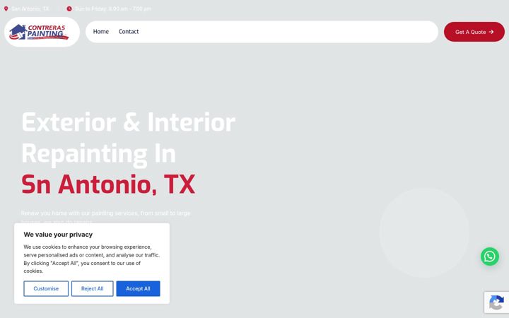 Screenshot of contreraspaintingservices.com