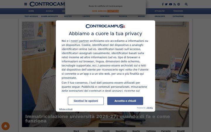 Screenshot of controcampus.it