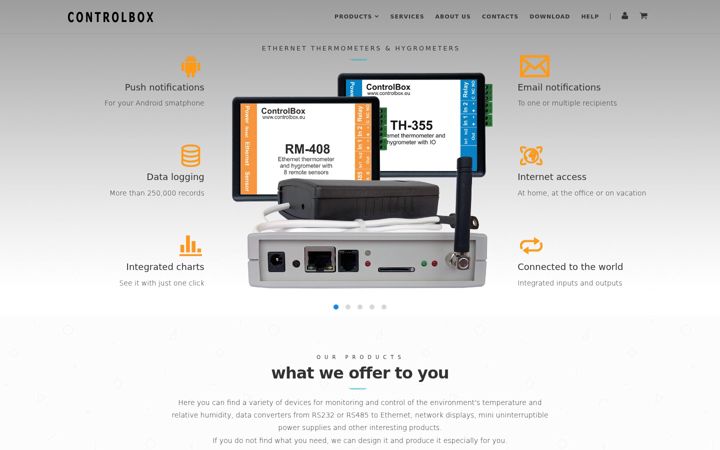 Screenshot of controlbox.eu