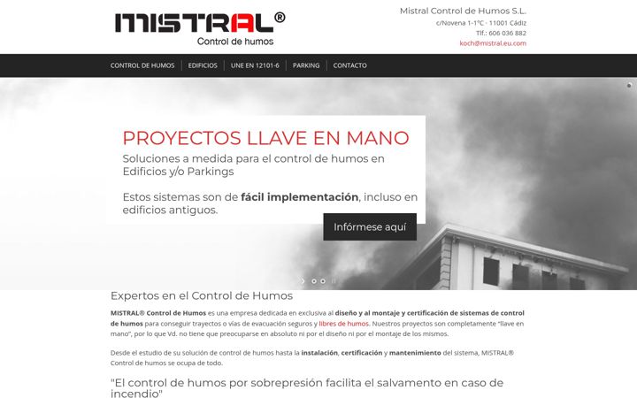 Posnetek zaslona controldehumos.es