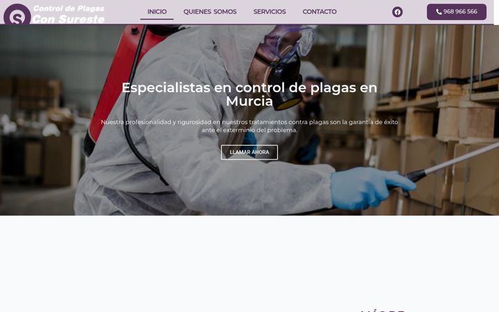 Posnetek zaslona controldeplagasconsureste.es