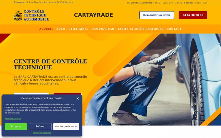 Screenshot of controle-technique-beziers.eu