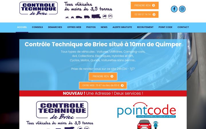 Screenshot ta' controle-technique-briec.fr