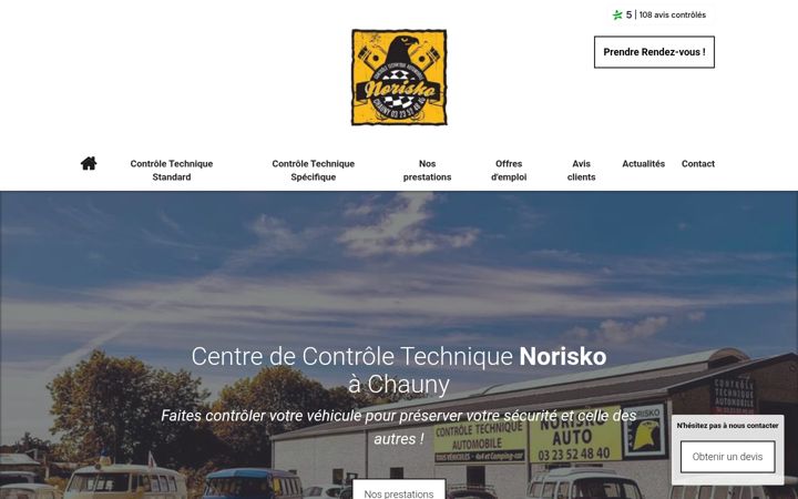 Snimka zaslona za controle-technique-chauny.fr