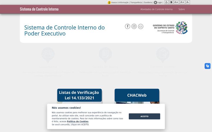 Screenshot of controleinterno.es.gov.br